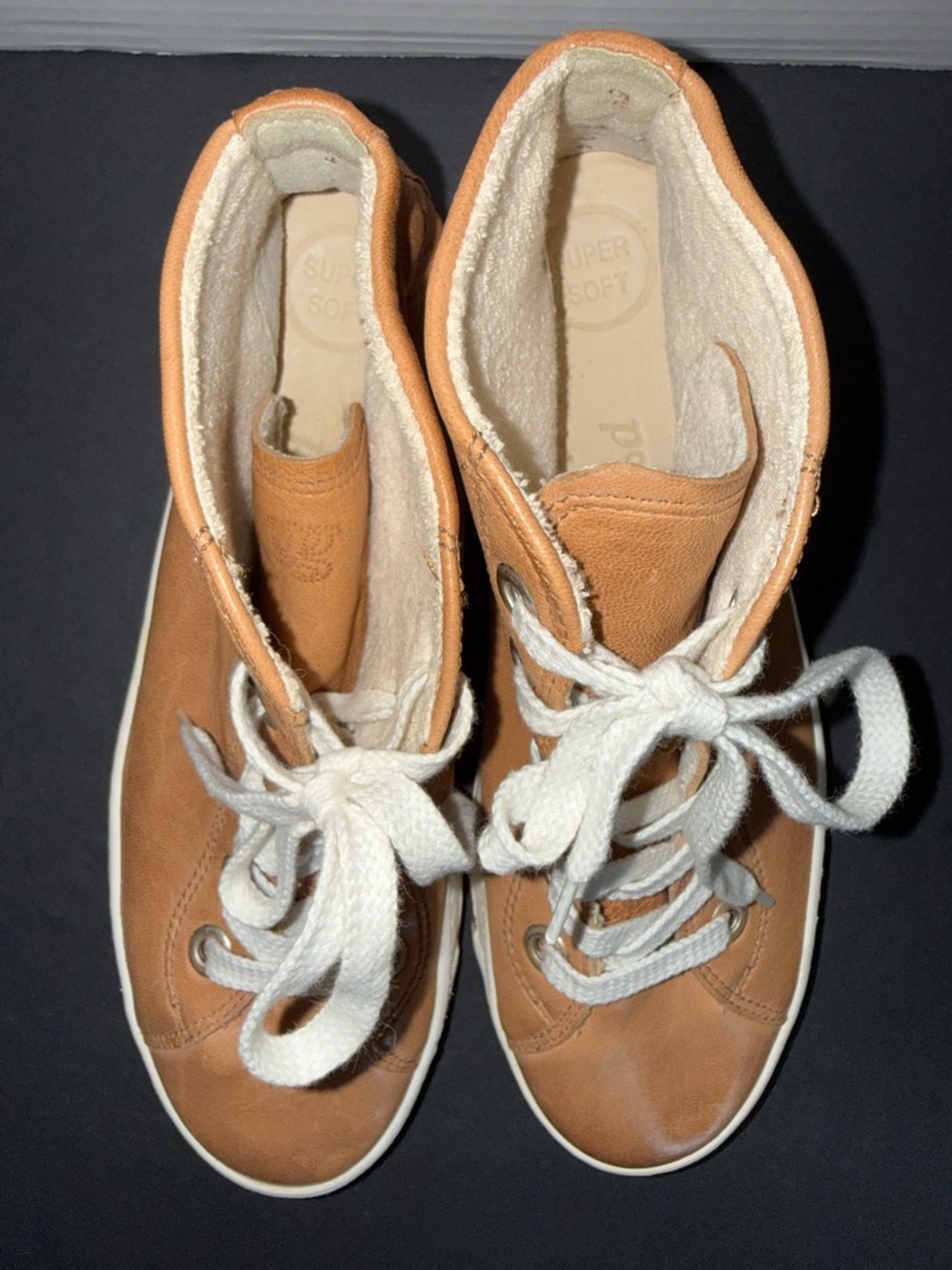 PAUL GREEN Nubuck Leather Extra Light Super Soft Lined High Top Chic Sneaker 8 - Picture 9 of 12